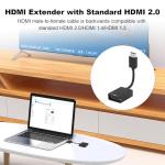 4K HDMI Extension Cable - 12cm Male to Female