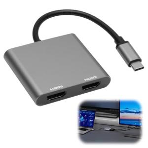 USB-C to Dual HDMI Adapter 4K 60Hz