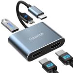 4-in-1 USB-C to Dual HDMI Adapter 4K