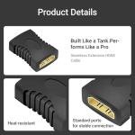 Noenaeni 2-Pack 4K HDMI Female Couplers