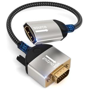 HDMI to VGA Adapter - 1080p Nylon Braided