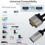 HDMI to VGA Adapter - 1080p Nylon Braided