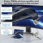 HDMI to VGA Adapter - 1080p Nylon Braided