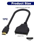 HDMI Splitter Cable Adapter for Dual Monitors