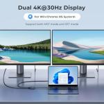 USB-C Dual HDMI Adapter for 4K Monitors