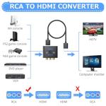 RCA to HDMI Converter for Gaming Consoles