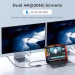 USB-C Dual HDMI Adapter for 4K Monitors