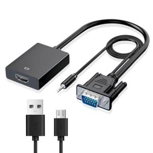 VGA to HDMI Adapter with Audio and USB Power