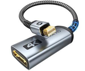 WARRKY Mini DisplayPort to HDMI 4K Adapter