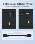 LEENUE 4K HDMI Extension Cable, 18cm, Male to Female