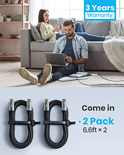 100W Fast Charging USB C Cable [2-Pack]