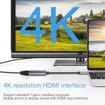USB-C to HDMI 4K Adapter for Multiple Devices