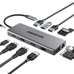 12-in-1 USB-C Hub with Triple Display