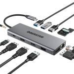 12-in-1 USB-C Hub with Triple Display