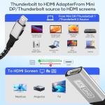 Mini DisplayPort to HDMI 4K Adapter, Gold Plated