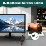 RJ45 Ethernet Splitter for Dual Female Connections