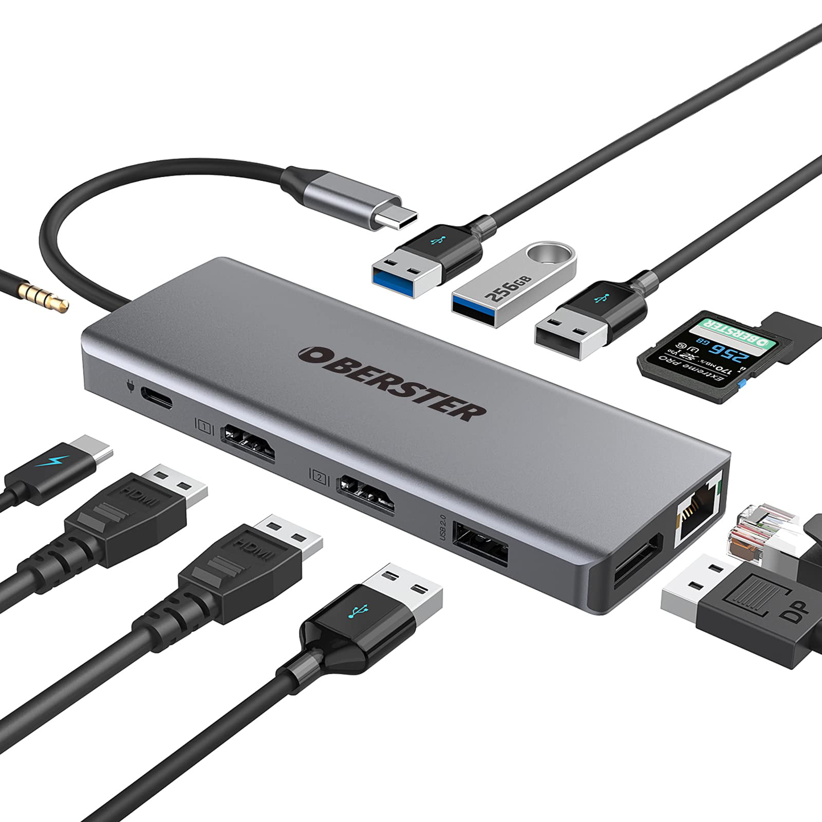 12-in-1 USB-C Hub with Triple Display