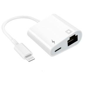 2 in 1 Lightning to Ethernet Adapter with Charge Port