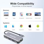 8-in-1 USB-C Hub with HDMI and Ethernet