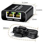 High-Speed Ethernet Splitter 1 to 2 Ports