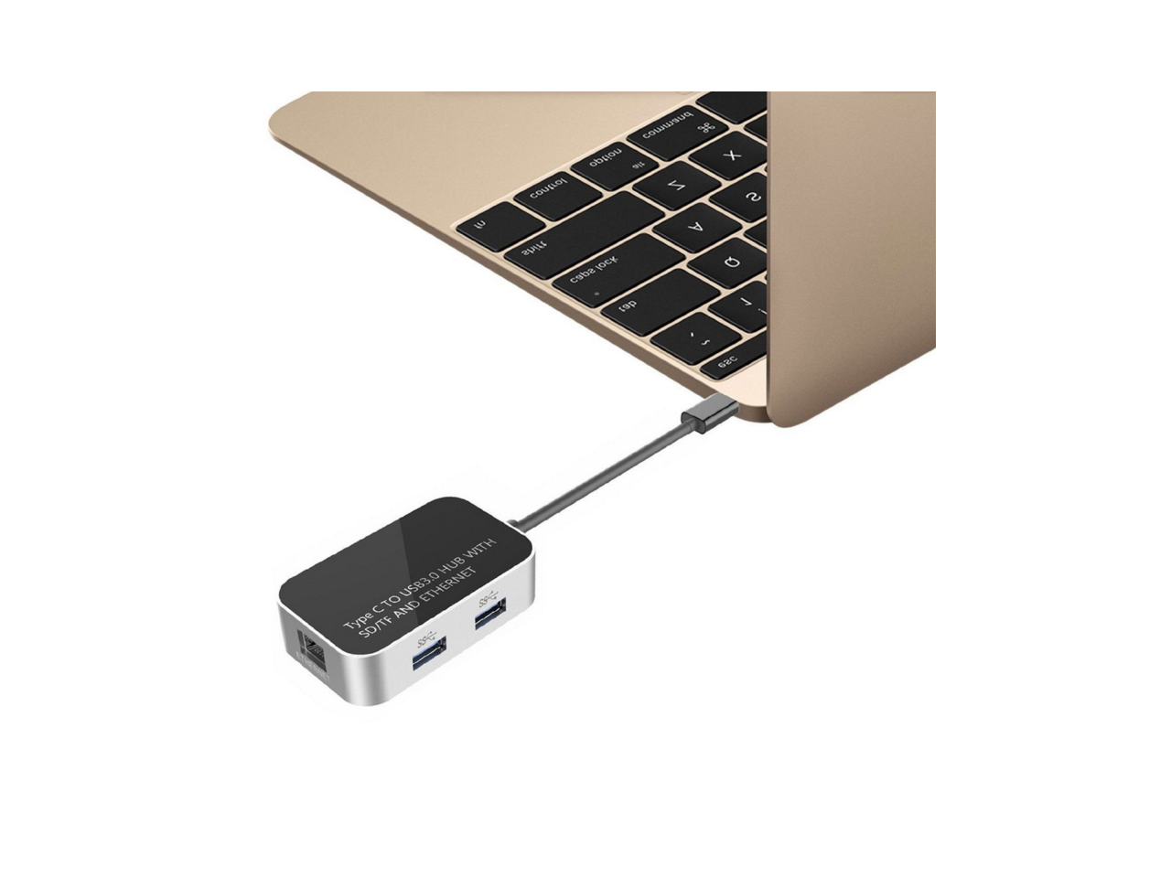 USB-C Multiport Hub with SD/TF Reader & DC