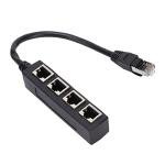 RJ45 Ethernet Splitter Adapter - 1 to 4 Ports