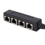 RJ45 Ethernet Splitter Adapter - 1 to 4 Ports