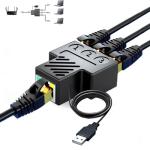 RJ45 Ethernet Splitter Adapter - 1 to 3 Ports
