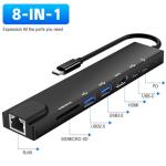 8-in-1 USB-C Hub with Ethernet and 4K Output