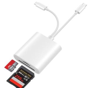 Dual Slot SD Card Reader for USB-C & iPhone