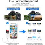 Dual Slot SD Card Reader for USB-C & iPhone