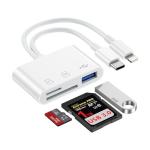 3-in-2 SD Card Reader for iPhone and USB-C