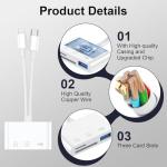 3-in-2 SD Card Reader for iPhone and USB-C