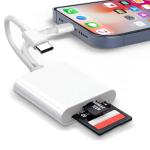 Dual Slot USB-C SD Card Reader for iPhone/iPad