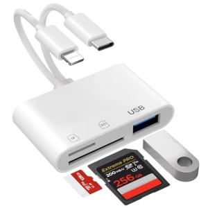 5-in-1 Dual Connector SD Card Reader