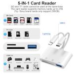 5-in-1 Dual Connector SD Card Reader