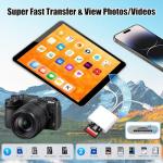 Dual Slot USB-C SD Card Reader for iPhone/iPad