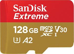 SanDisk 128GB Extreme microSDXC Card with Adapter