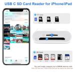 Dual Slot USB-C SD Card Reader for iPhone
