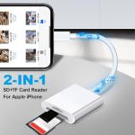 2-in-1 SD Card Reader for iPhone iPad