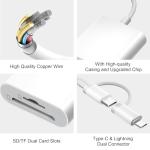 Apple MFi Certified 2-in-1 SD Card Reader