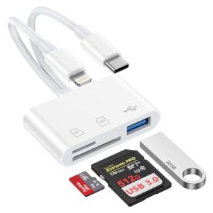 3-in-1 USB-C SD Card Reader for Phones