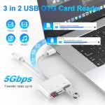 3-in-1 USB-C SD Card Reader for Phones