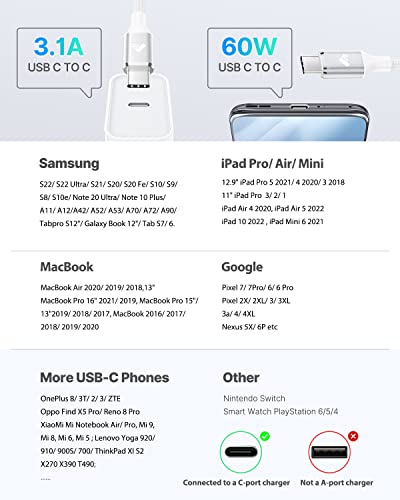 Fast USB-C Charging Cable for Various Devices