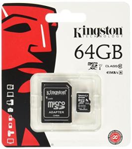 Kingston 64GB Micro SDXC Card with Adapter