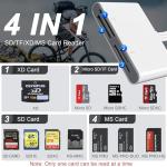 4-in-1 Memory Card Reader for iPhone and Android