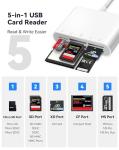 5-in-1 USB-C Multi Memory Card Reader