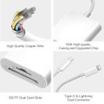Ticenpe 2 in 1 USB-C Lightning SD Reader