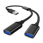 YIXINHE USB-C Dual Port Splitter Adapter