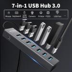 7-Port USB-C Hub with 4Ft Cable